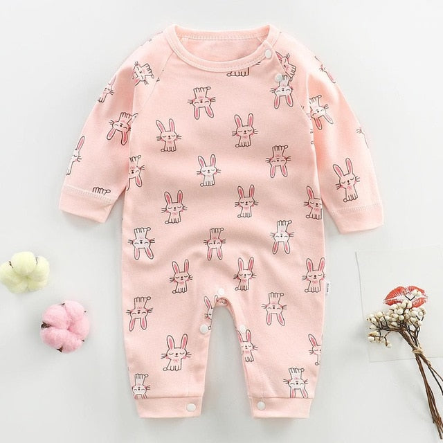 New Autumn Baby girls Boys clothes Romper Animal printing Long Sleeve infant rompers Jumpsuit cotton Newborn Clothes