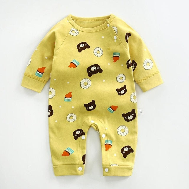 New Autumn Baby girls Boys clothes Romper Animal printing Long Sleeve infant rompers Jumpsuit cotton Newborn Clothes