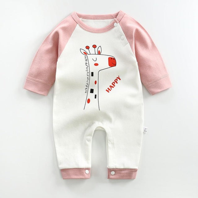 New Autumn Baby girls Boys clothes Romper Animal printing Long Sleeve infant rompers Jumpsuit cotton Newborn Clothes