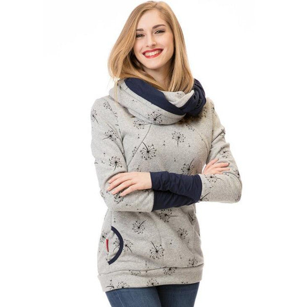 Multifunction Maternity Nursing Hooded Top Pregnancy Clothes Pregnant Women Breastfeeding Sweater Shirts Lactation T Shirt+Scarf