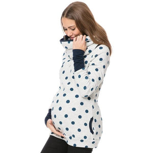 Multifunction Maternity Nursing Hooded Top Pregnancy Clothes Pregnant Women Breastfeeding Sweater Shirts Lactation T Shirt+Scarf