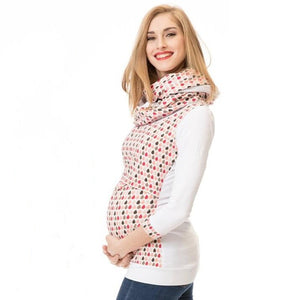 Multifunction Maternity Nursing Hooded Top Pregnancy Clothes Pregnant Women Breastfeeding Sweater Shirts Lactation T Shirt+Scarf