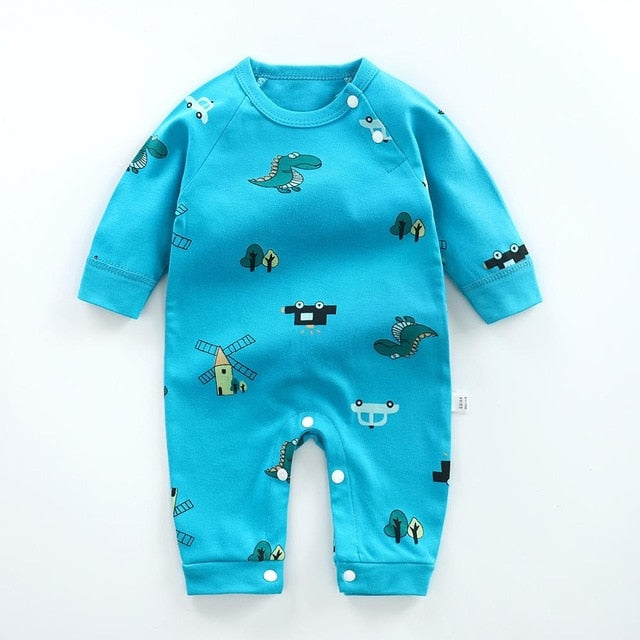 New Autumn Baby girls Boys clothes Romper Animal printing Long Sleeve infant rompers Jumpsuit cotton Newborn Clothes