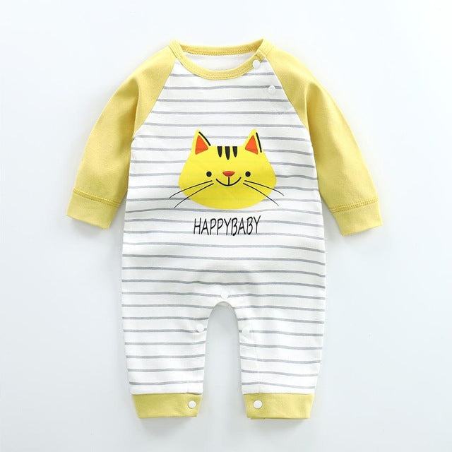 New Autumn Baby girls Boys clothes Romper Animal printing Long Sleeve infant rompers Jumpsuit cotton Newborn Clothes