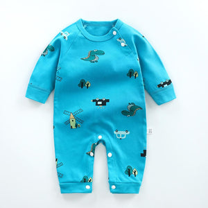 New Autumn Baby girls Boys clothes Romper Animal printing Long Sleeve infant rompers Jumpsuit cotton Newborn Clothes