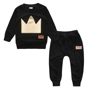 LOOZYKIT Soft Cotton Baby Boys Clothes Set Autumn Newborn Baby Clothing Long Sleeve Tops+Pants 2Pcs Infant Sport Suit 3-24M