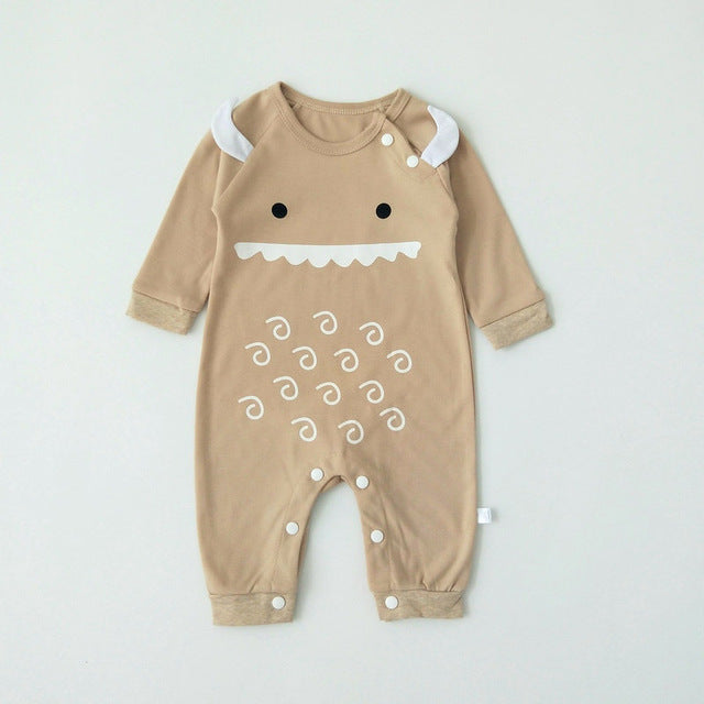 New Autumn Baby girls Boys clothes Romper Animal printing Long Sleeve infant rompers Jumpsuit cotton Newborn Clothes